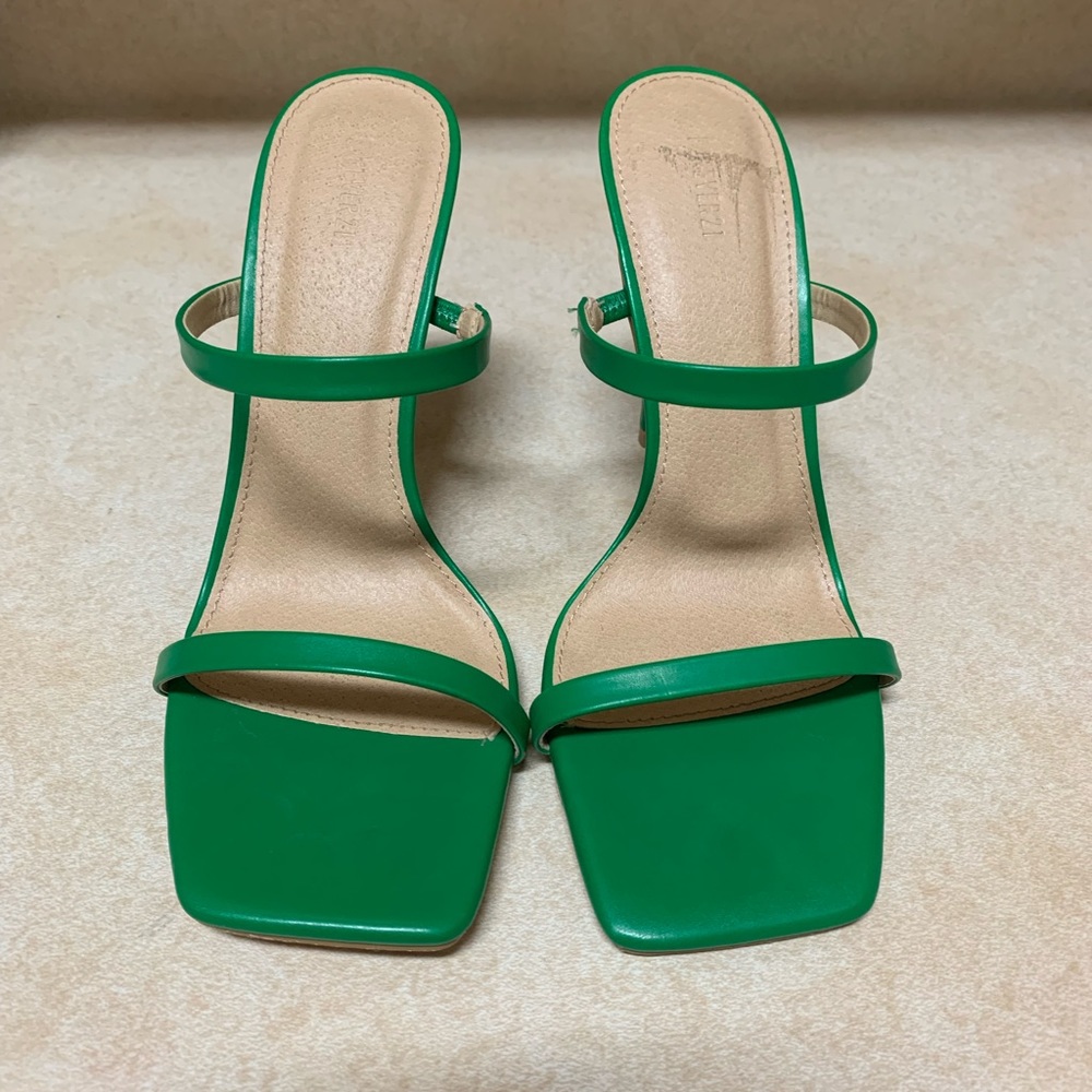 Green Strap Heels